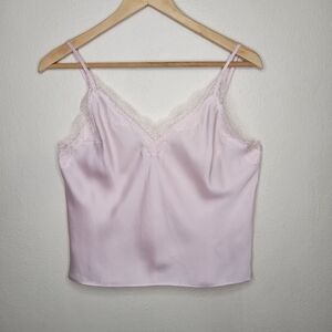 Victoria's Secret Tank Top Camisole Pink Lace Size M
